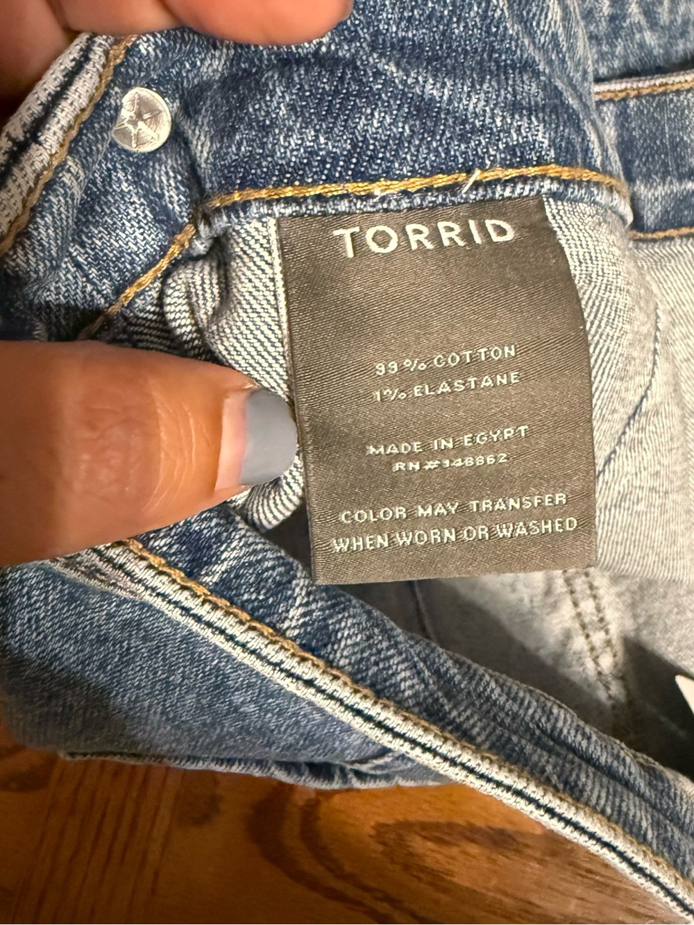 Torrid Wrap A-Line Denim Jean Skort in Blue Sz 14 NWT - Picture 9 of 15